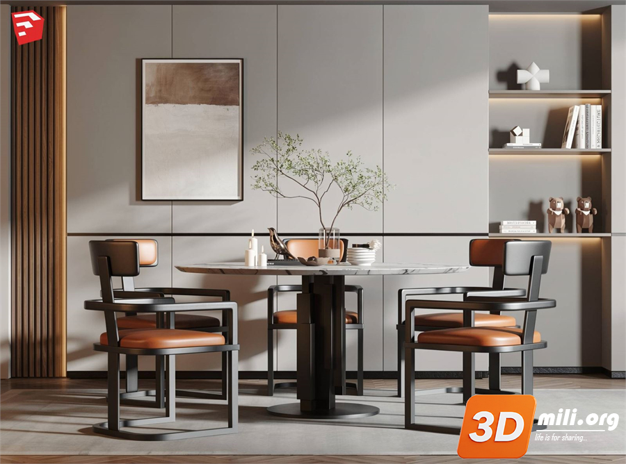 Dining Table Set Skp Files